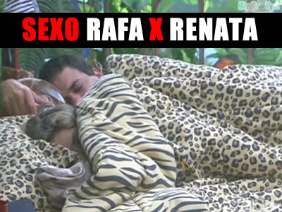 Sexo no BBB12 Rafa e Renata emabixo do Edredom