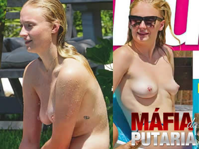 Sophie Turner Flagra Nua Topless